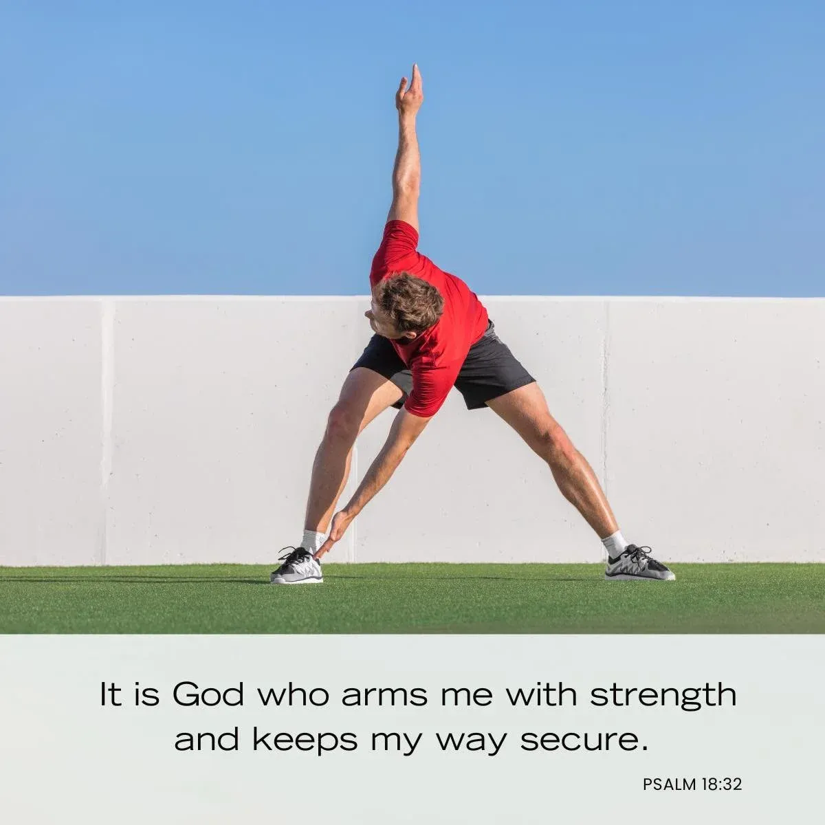 Psalm 18:32 Bible verse for athletes
