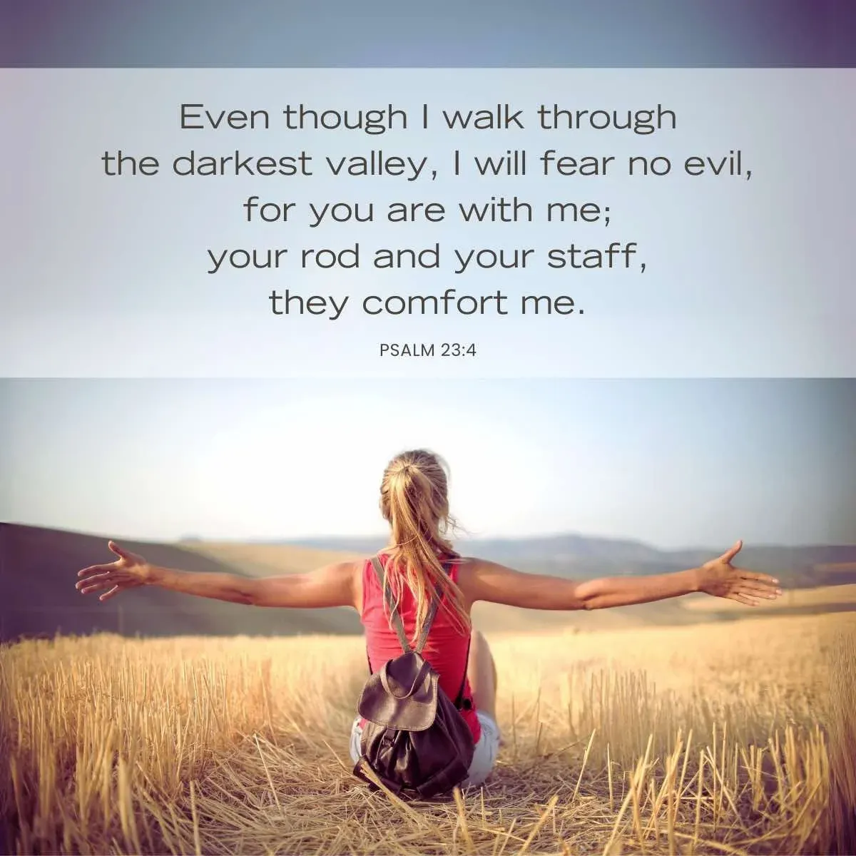 Psalm 23:4 Bible verse about discouragement