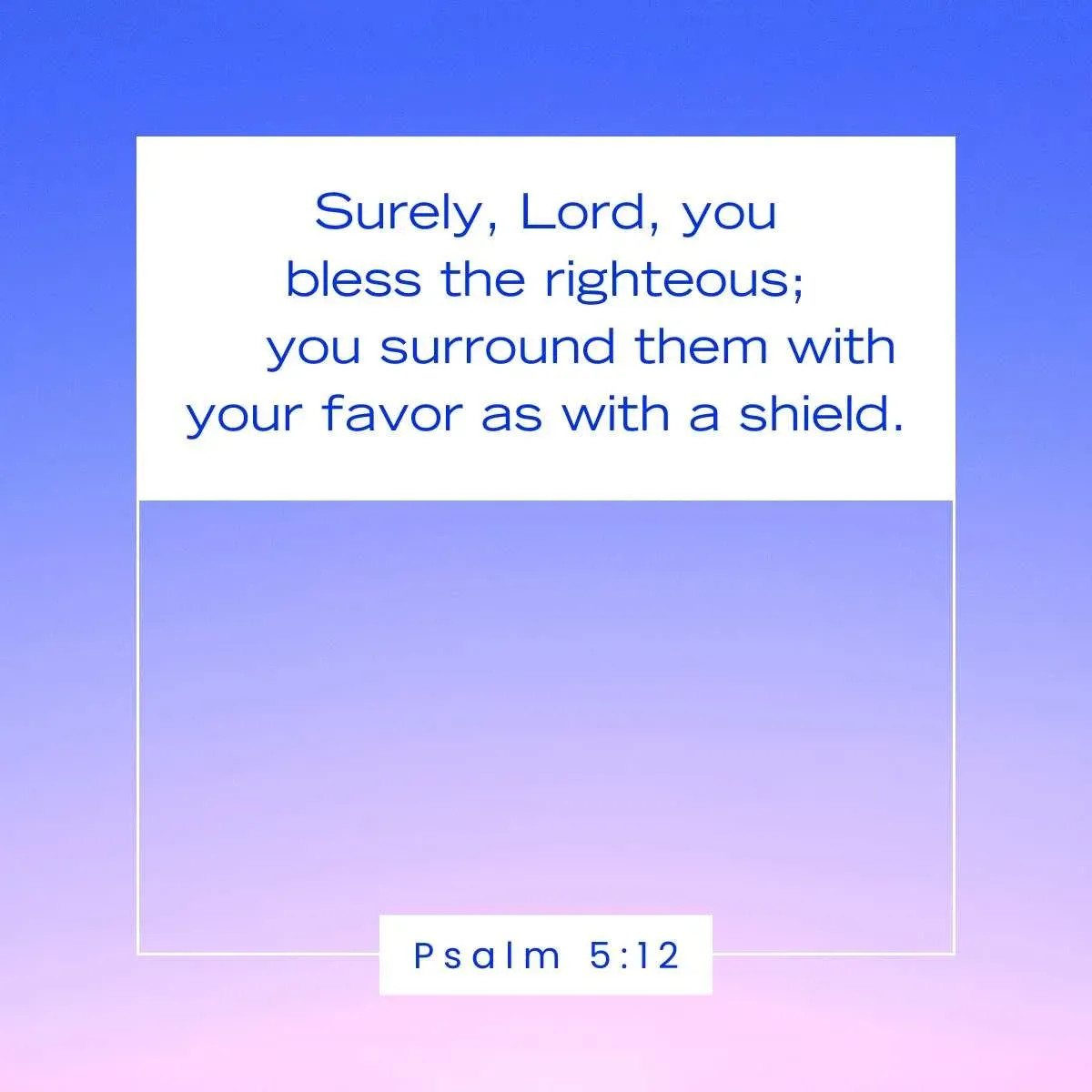 Psalm 5:12 Bible verse about God's favor