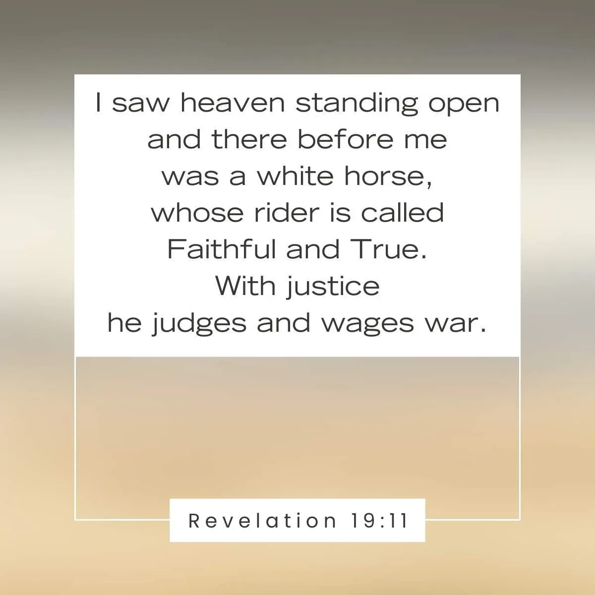 Revelation 19:11 Bible Verse about horses