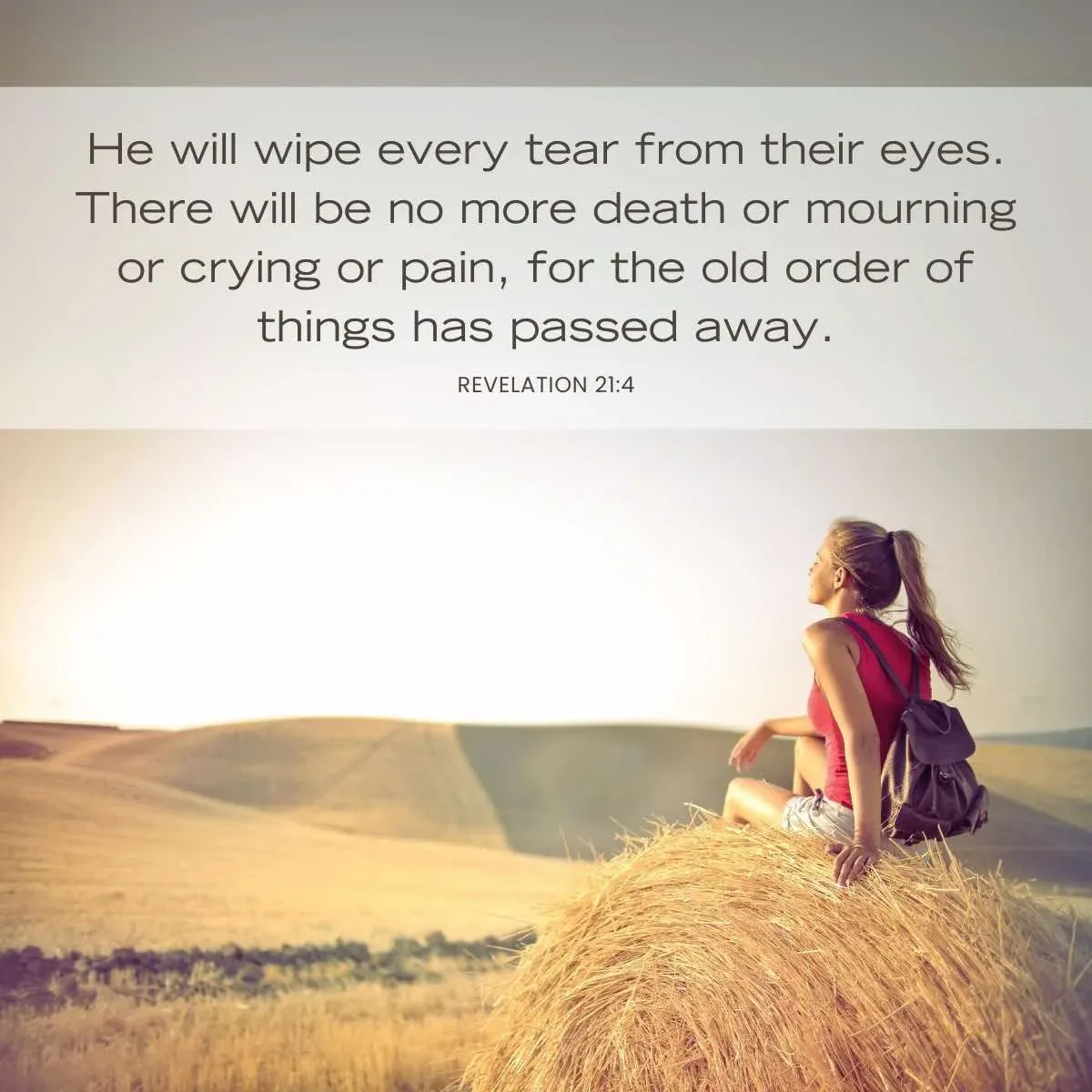Revelation 21:4 Bible verse about discouragement