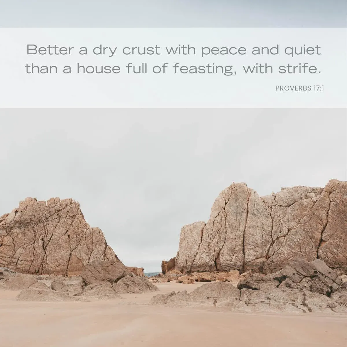 Simple living Bible verses - Proverbs 17:1