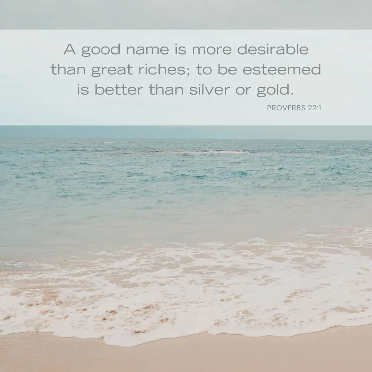 Simple living Bible verse - Proverbs 22:1