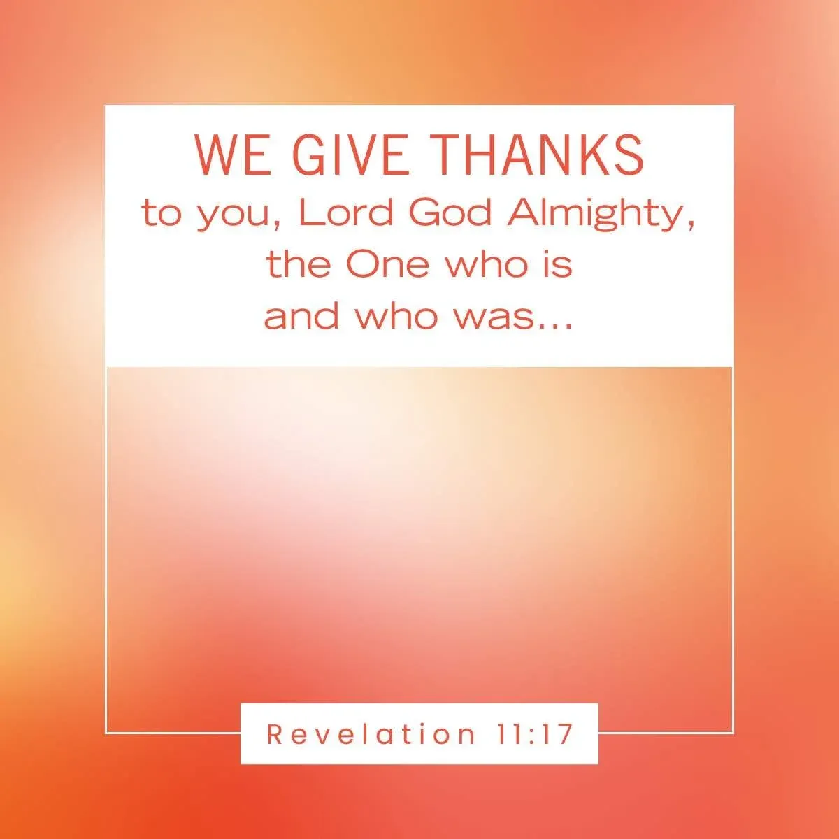 Revelation 11:17 Bible verse to inspire gratitude