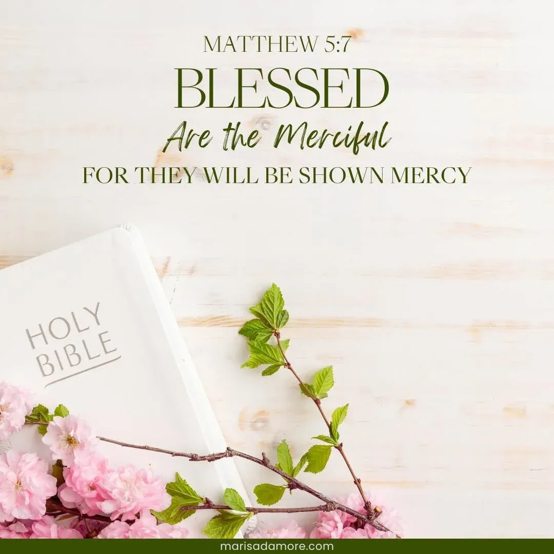 pink flowers a bible a wood tabletop with image text