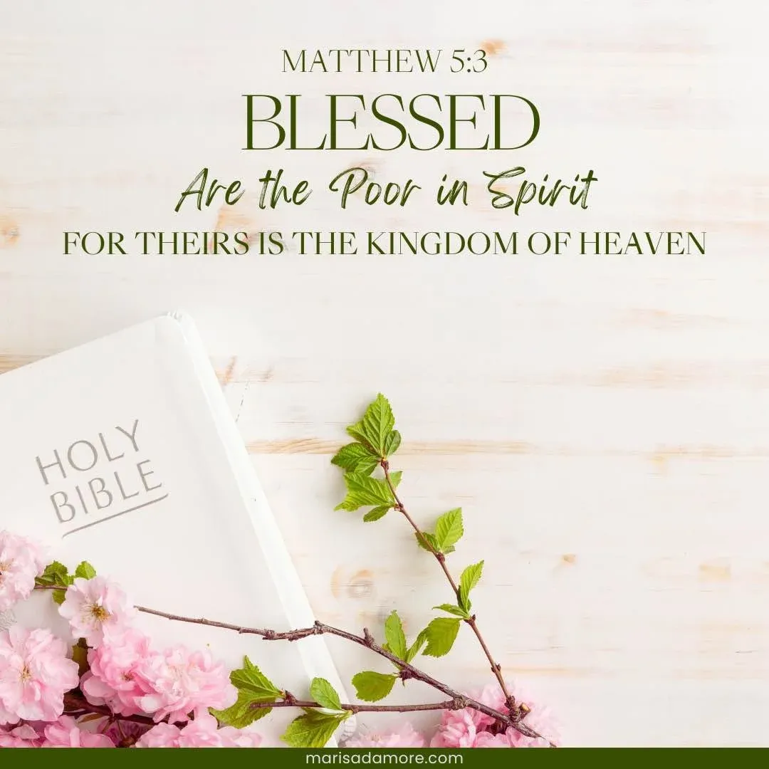 pink flowers a bible a wood tabletop with image text