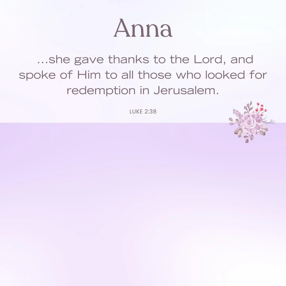 Women of the Gospels - Anna
